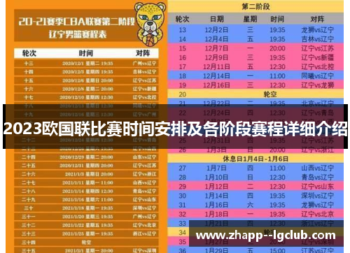 2023欧国联比赛时间安排及各阶段赛程详细介绍