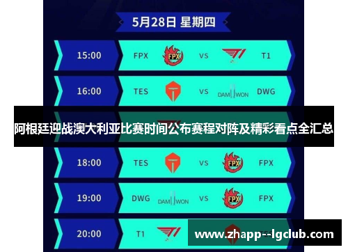 阿根廷迎战澳大利亚比赛时间公布赛程对阵及精彩看点全汇总 阿根廷迎战澳大利亚比赛时间公布赛程对阵及精彩看点全汇总